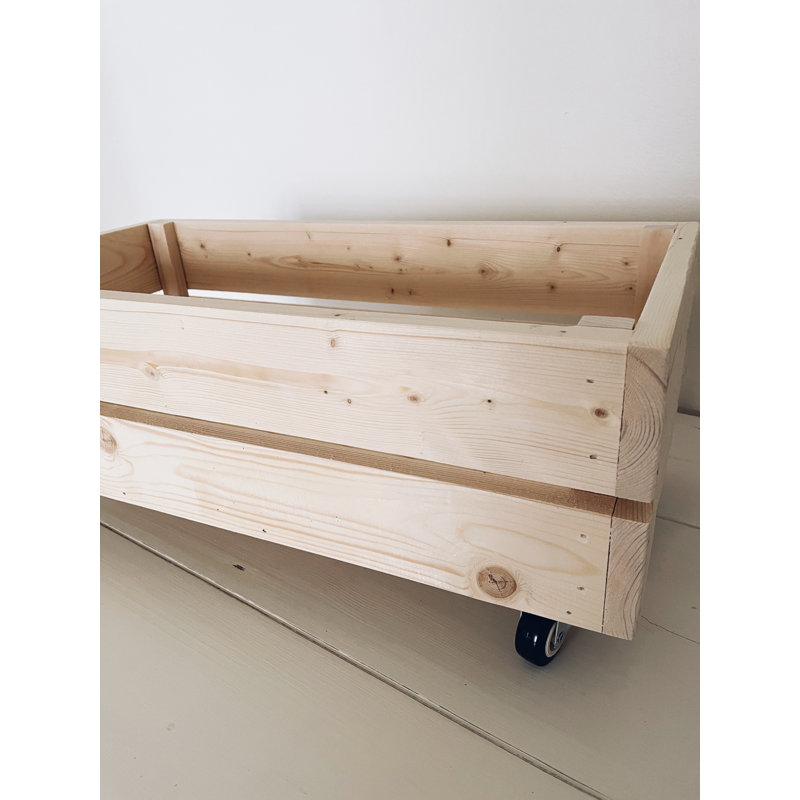 Caisse en bois massif, Blanc