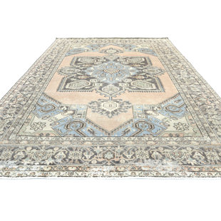 Tapis rectangulaire beige / crème 8 pi 6 po x 12 pi 4 po