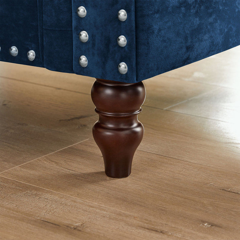 Canapé modulaire 3 pièces Tomomi, Velours bleu