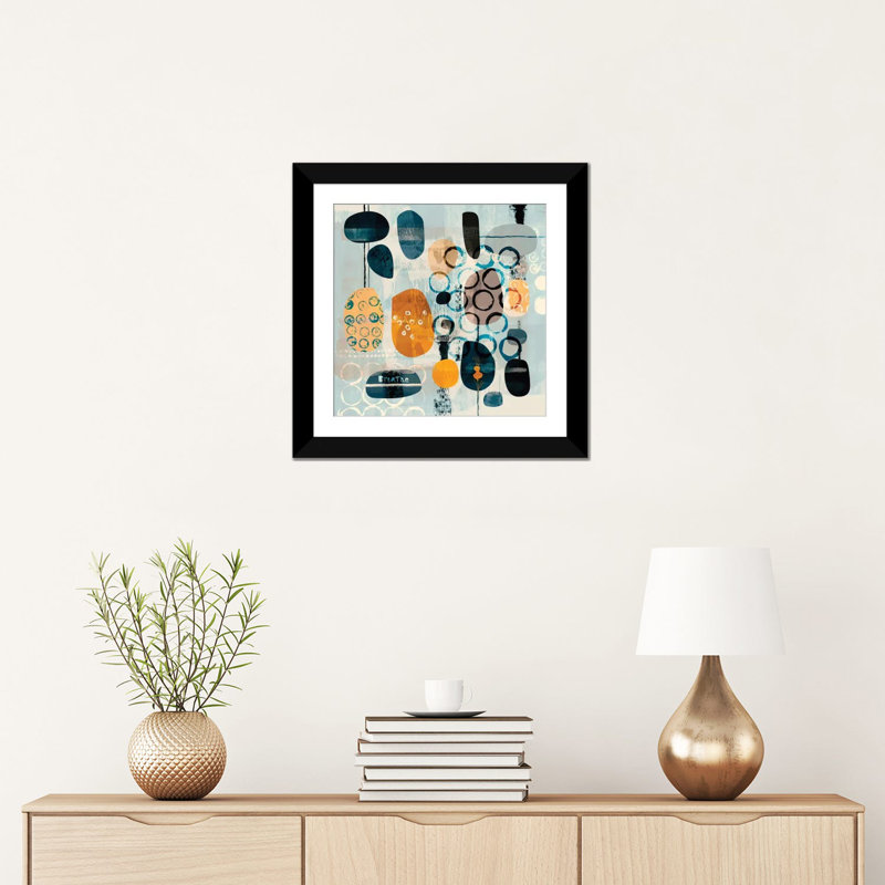 «Breathe», reproduction d'impression sur toile, H 16 po x l 16 po x P 1 po, Papier avec cadre noir, Blanc