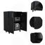 Armoire de rangement Lions, porte double et roulettes, finition wengé noir