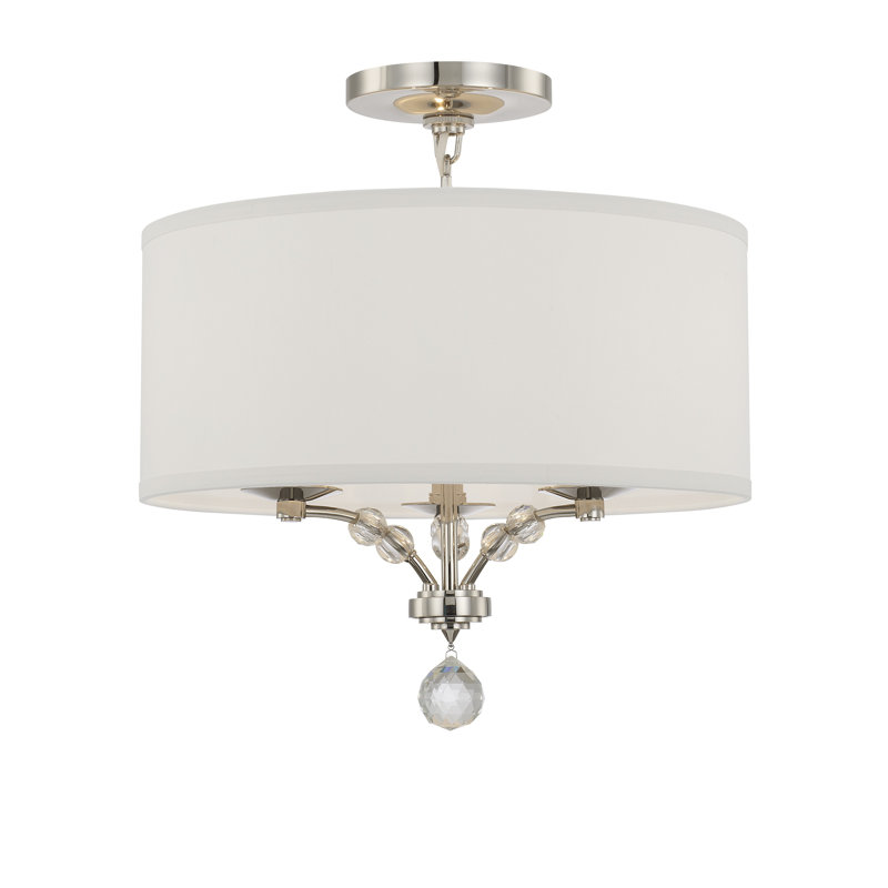 Lustre cylindrique à 3 lumières avec cristal Vann