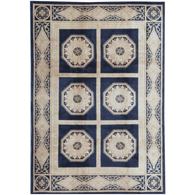 Savonnerie Wool Southwestern Area Rug