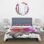 Fleurs rouges et fuchsia - Ensemble de housse de couette traditionnel - Microfibre de polyester-66392860