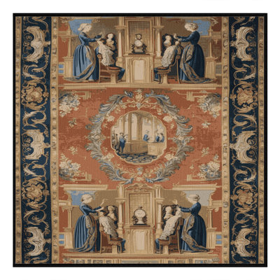 Machine Washable French Brown Area Rug