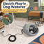 Distributeur d'eau automatique pour chiens, se connectant à une arrivée d'eau et utilisant l'alimentation USB pour remplir automatiquement la gamelle.