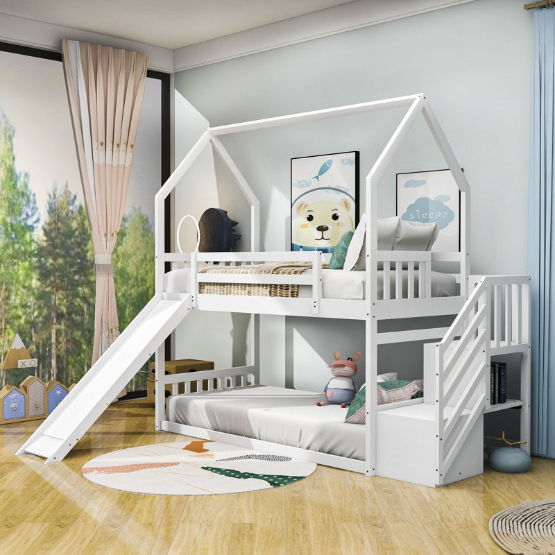 Pendelton Kids Twin Over Twin Bunk Bed, White