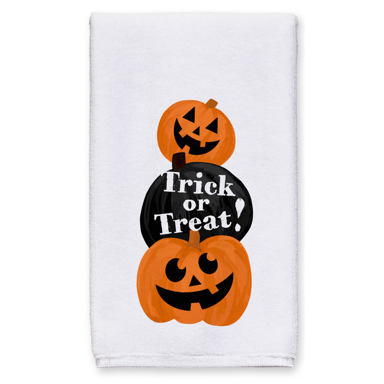 Halloween Kitchen Towel Set, Trick or Treat Towel, Jack O Lantern