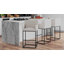 Tabouret de bar en cuir végétalien Ambre-842983117-840680095