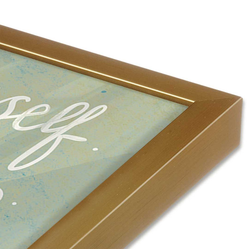 Be Gentle by Katie Doucette Art Print, L 20 po x H 20 po, Doré, Impression encadrée