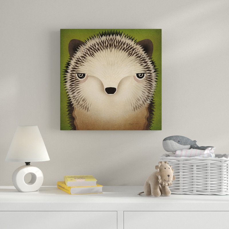 « baby hedgehog », art sur toile, H 14 po x l 14 po x P 2 po