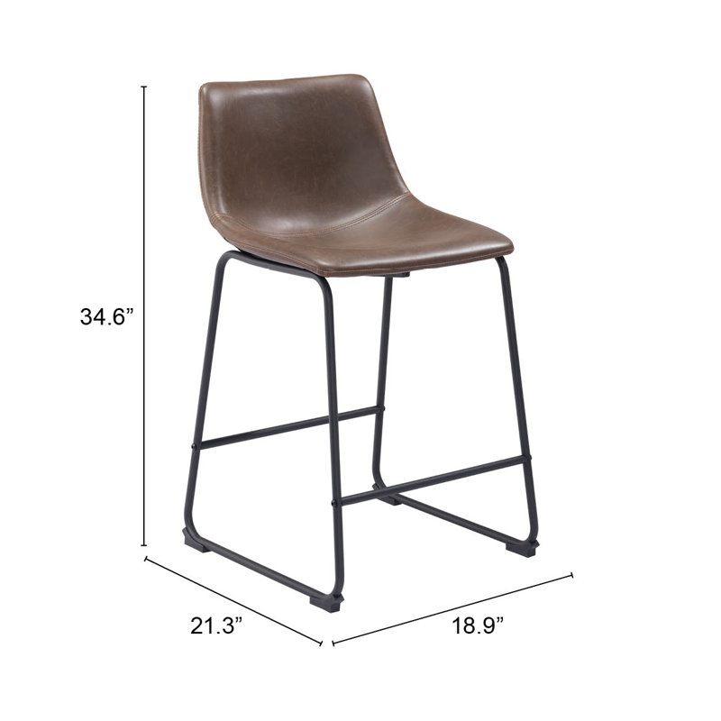 Tabouret intelligent, Tabouret de comptoir (siège d'une hauteur de 23,2, Espresso rétro