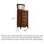 Armoire de rangement à bijoux en bois d'hévéa avec miroir American Style