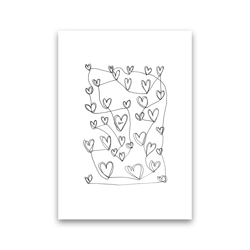 Continuous Hearts by Carissa Tanton - Print, 42cm H x 30cm W x 1cm D, Unframed