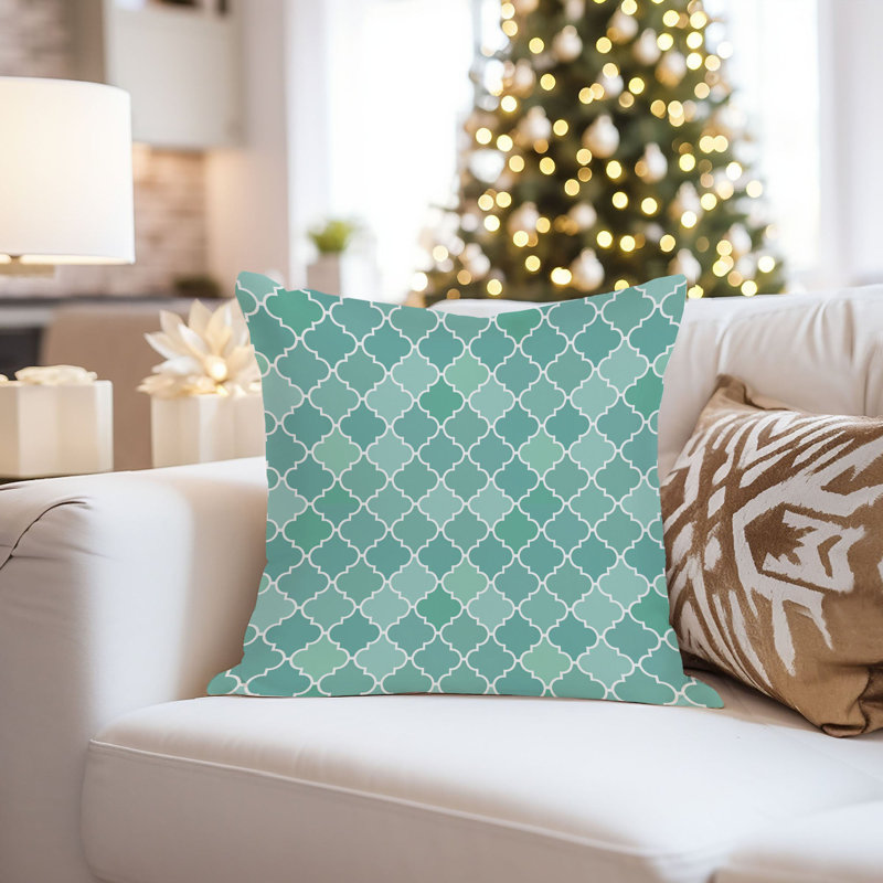 Abstract Mint Pattern III Patterns Modern, 16"H x 16"W
