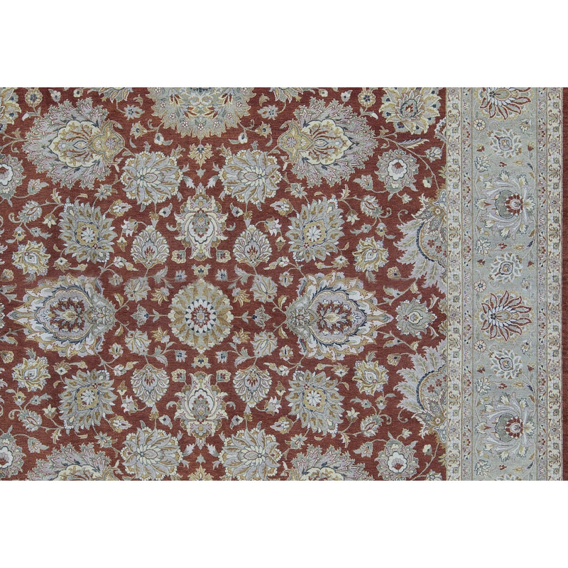 Tapis rouge noué à la main de haute qualité
