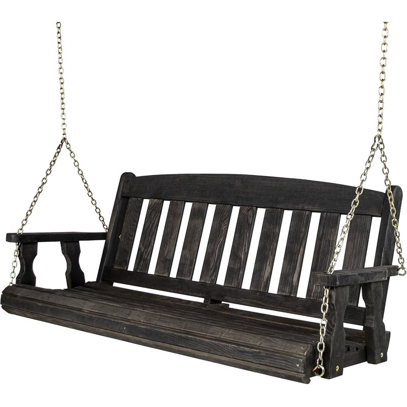 Balancelle Amish Casual 700 Lb, Teinture noire semi-solide, L 75 po