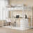 Twin Metal Loft Bed Frame with Arched Guardrail & Ladder, Modern Design, White-1513776783