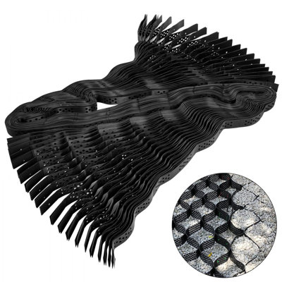 Geo Grid Ground Grid 9x17 ft, Geo Cell Grid 2 Inch Thick, Gravel Grid HDPE Material, Ground Stabilization Grid 1885 LBS Per Sq, Tensile Strength Gravel Ground Grid for Slope Driveways, Garden