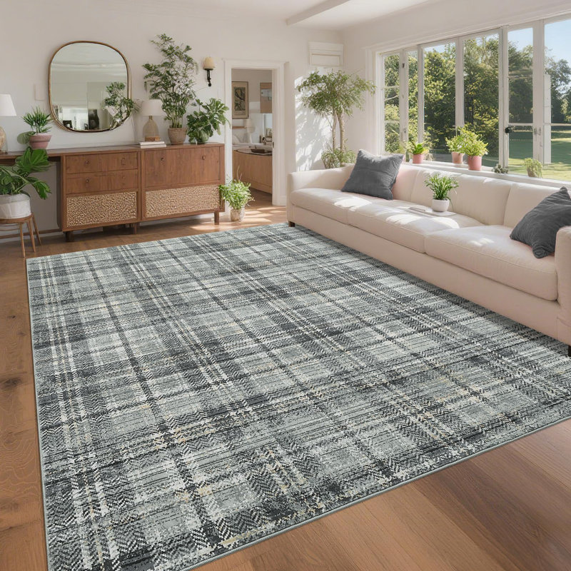 Rugs for Living Room Area Rug Washable Rug Non Slip Foldable Modern Carpet for Bedroom Dining Room Nursery Office, Green