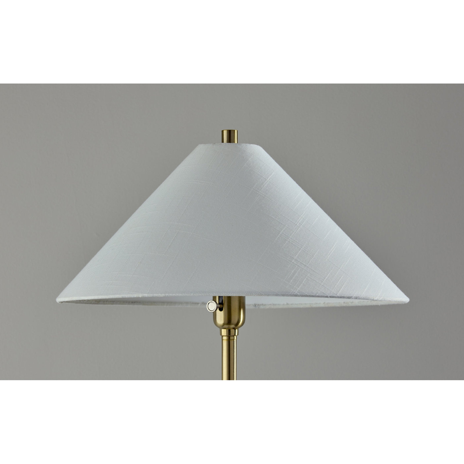 60" Floor Lamp, Antique Brass
