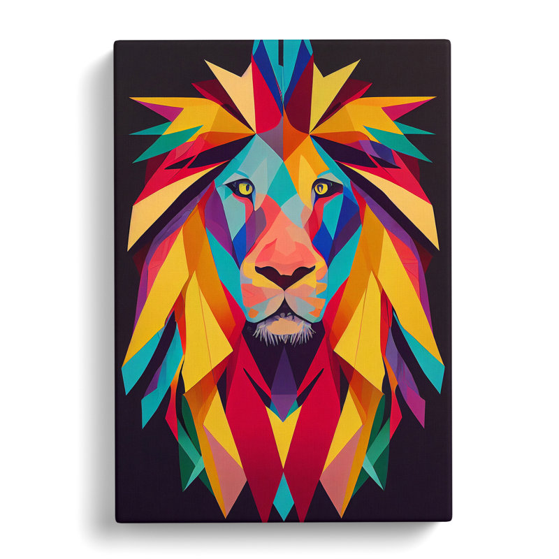 Lion Pop - Wrapped Canvas, 50cm H x 35cm W x 3cm D
