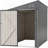 Lean-To Shed In Olive Grey, Heavy-Duty Steel Outdoor Storage For Garden Tools & Bicycles, Maximize Your Backyard & Patio Space With All-Weather Protection-126666734