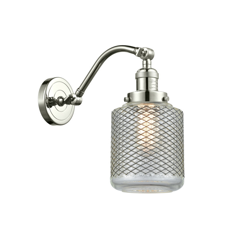Appliquee à bras 1 lumière à intensité réglable Iyana, Nickel poli