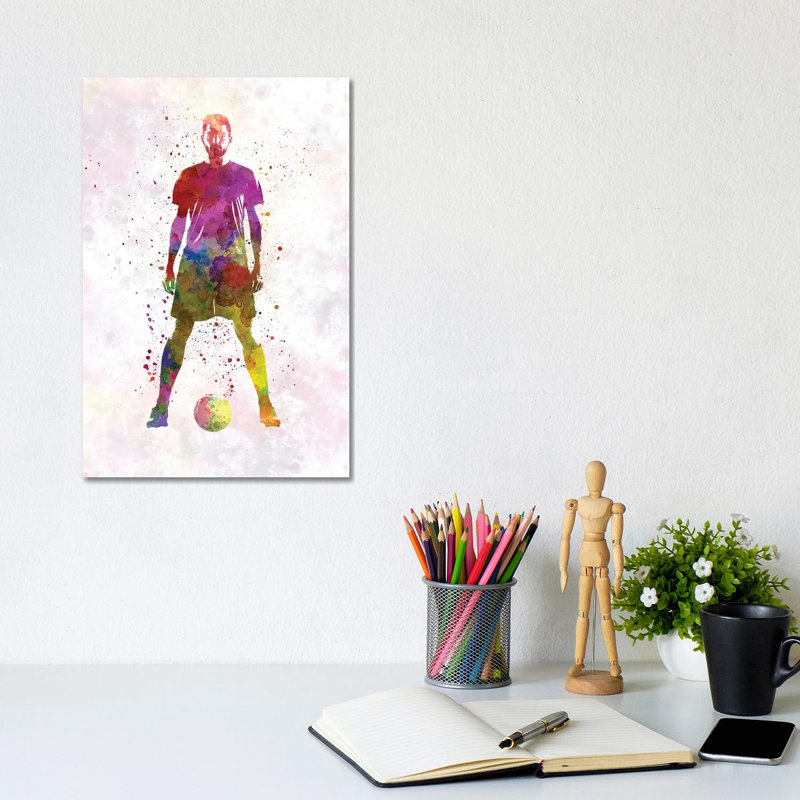 Man Soccer Football Player XI by Paul Rommer - Gallery-Wrapped Canvas Giclée on Canvas, No Frame, 20.32 cm H x 30.48 cm W