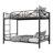Twin-Over-Twin Metal Bunk Bed with Safety Guardrails, Heavy-Duty Steel Frame, Industrial Space-Saving Design-1780743016