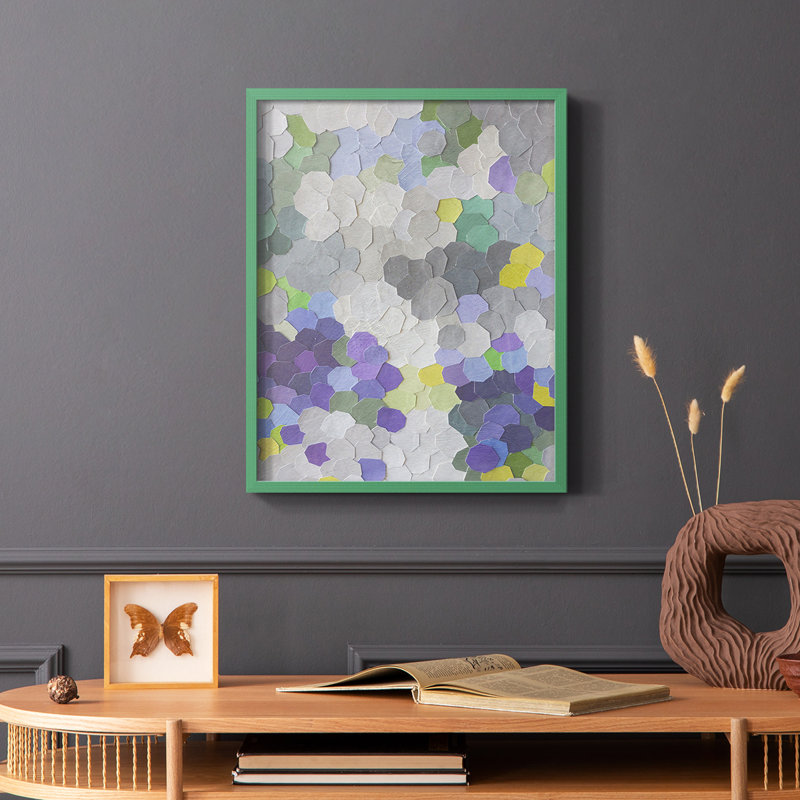 A Garden in Provence, reproduction encadrée - bois massif, Vert, H 10 po x l 8 po