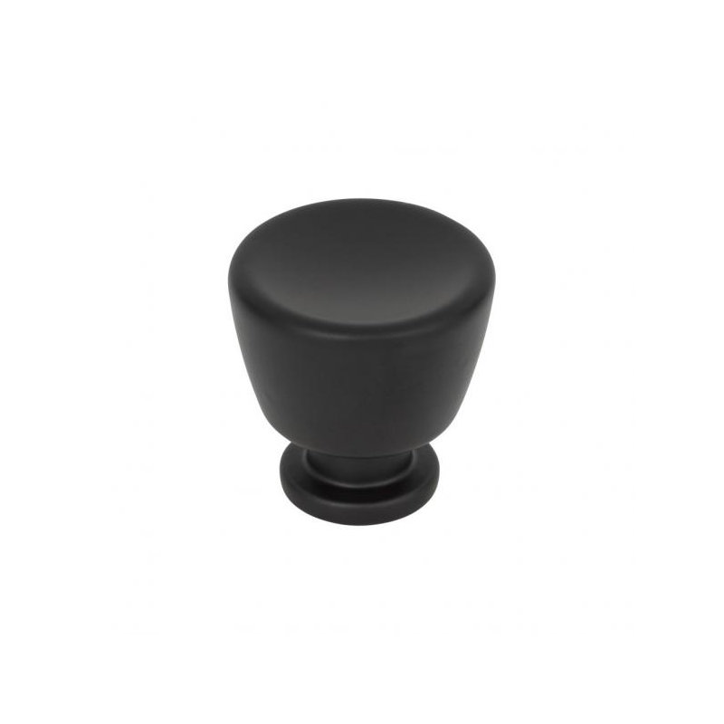 Tiki Hut 1 1/4" Diameter Round Knob, Matte Black, 1 1/8"