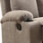  Fabric Upholstered Single Seat Motion Recliner Arm Chair with Built-In Cup Holder, Soft Gray-773193915