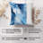 Abstract Blue Geode Marble Agate Pattern - VI Modern Throw Pillow Cover-124214639