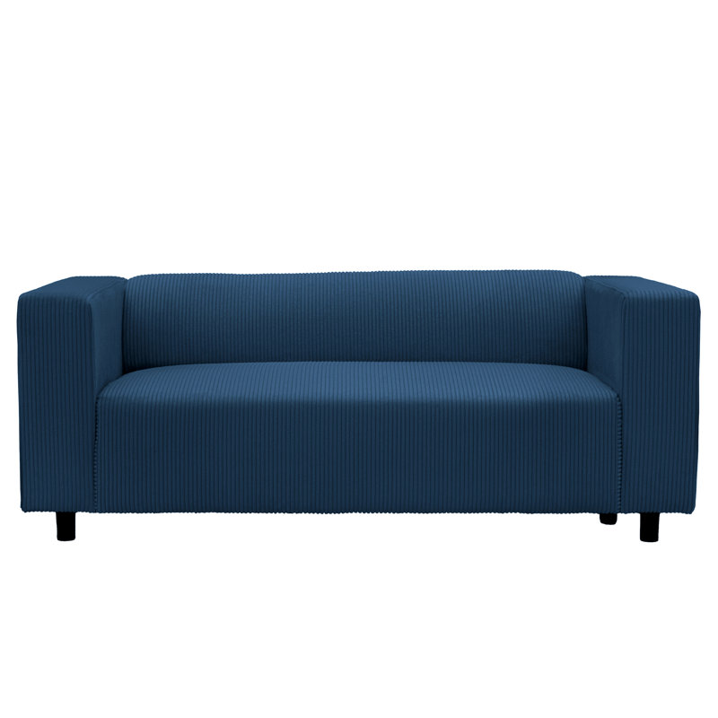3 Seater Corduroy Sofa, Navy Blue