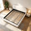 Lit plateforme tapissier avec lattes de bois Issabell-991784181-999343697
