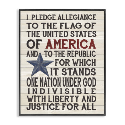 «Pledge of Allegiance», reproduction d'impression sur toile