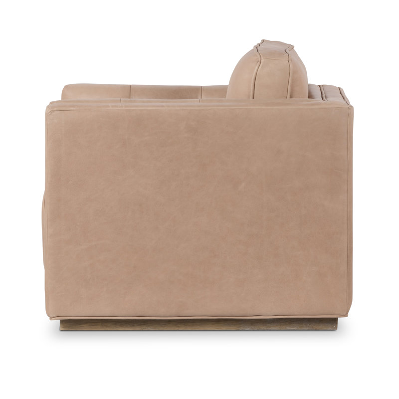 Kiera Swivel Chair-Sonoma Black, Palermo Nude