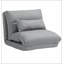 Chaise pliante, canapé-lit convertible, canapé-lit avec dossier réglable à 6 positions et coussin pour lire, jouer, méditer, gris