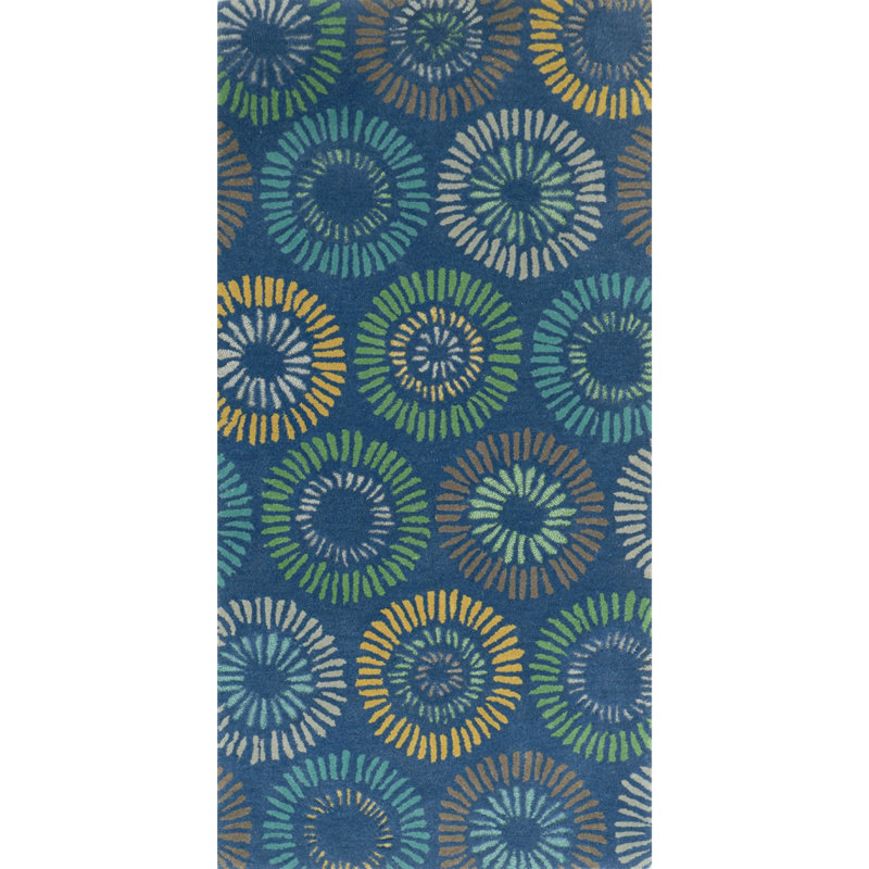 Dandelion Hand-Tufted New Zealand Wool Multicolor Area Rug, Runner 2'6" x 5'