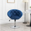 Fauteuil demi-tonneau pivotant en velours capitonné 28,25 po Aisen-1300325988