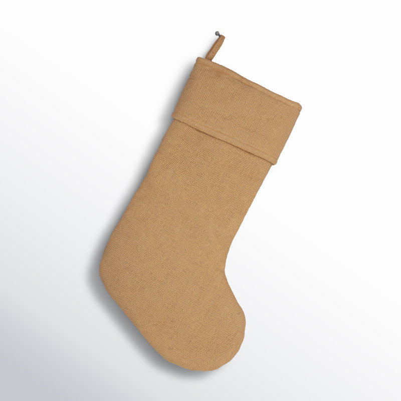 Festive Finds Burlap Stocking, Natural, 20" H x 11" W