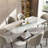Rectangular marble dining table