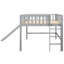 Grey Low Loft Bed With And Slide, Making Bedroom More Enjoyable Slide In For Glamour-398235270-398235264
