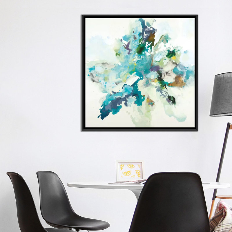 «Remeet», reproduction sur toile, H 18 po x l 18 po x P 1,5 po, Toile encadrée noire, Pas de tapis