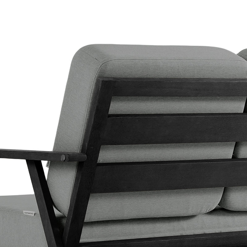 Ensemble de conversation d'extérieur 5 pièces, parfait pour recevoir avec les tables incluses, Gris, Noir