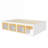 Storage Platform Bed, Queen Size Clean White MDF Bed With Built-in Bookshelf, Display Cabinet, LED Light and Drawer For Bedroom-1880381175