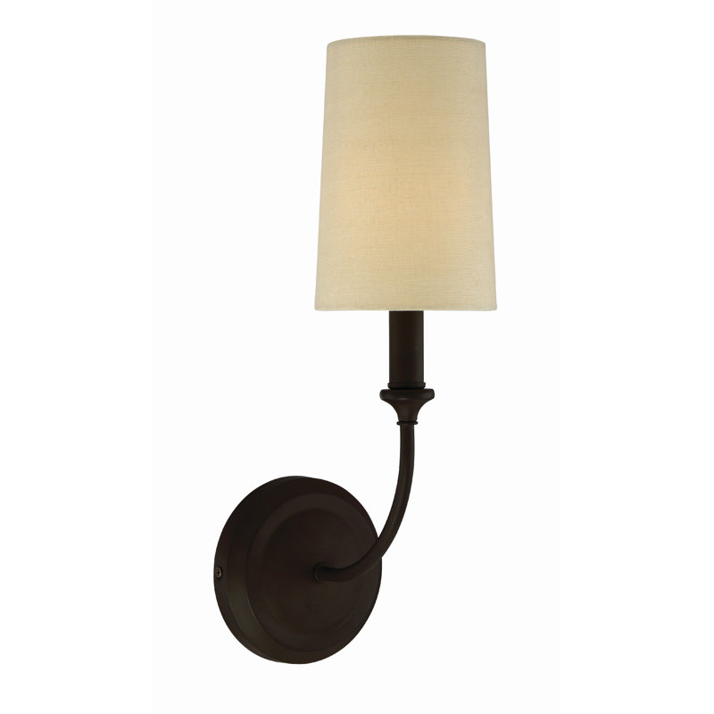 Moriz Steel Armed Sconce, Dark Bronze
