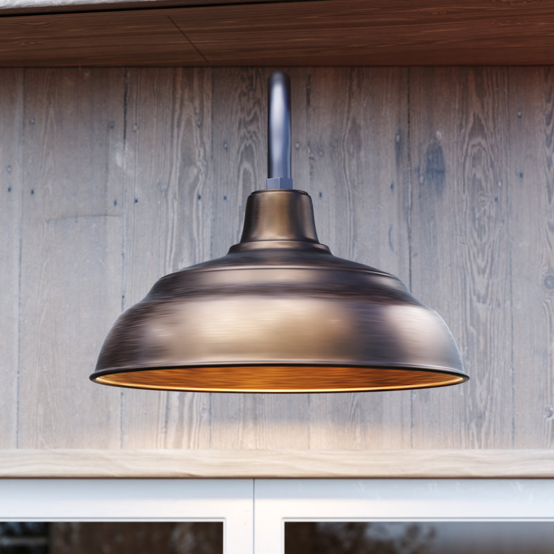 Gutierez Metal Bowl Lighting Shade, 9.25" H x 17" W, Natural Copper