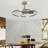 27.56" 3 Blade Modern Ceiling Fan With Light Flush Mount Metal Ceiling Fan with LED Light and Remote
